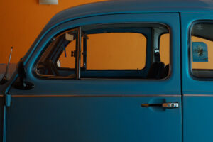 Blue Fusca Car