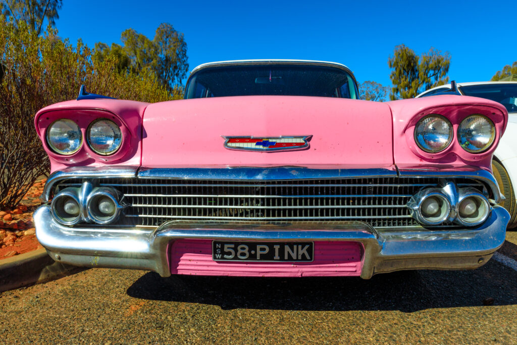 pink Chevrolet Bel Air III car