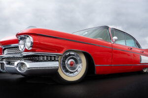 Side view of a classic american car from the fifties.